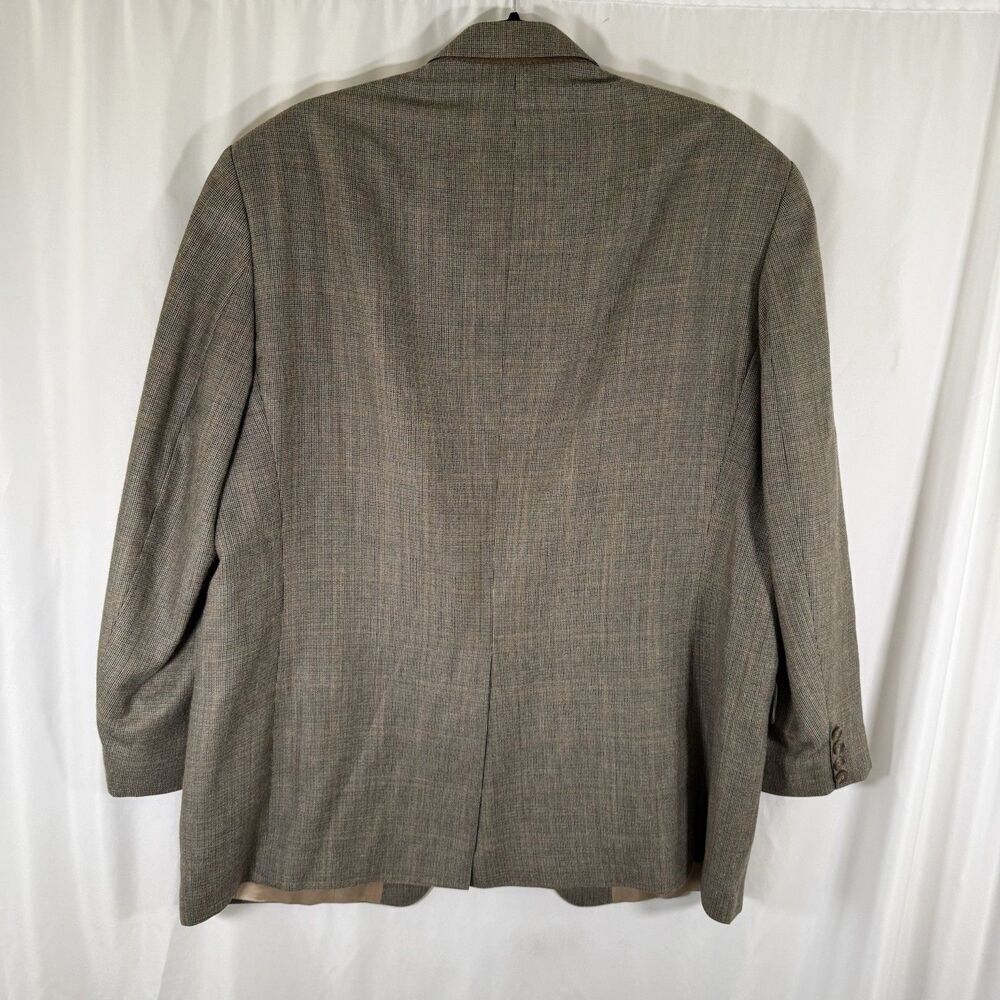 Lauren Ralph Lauren Silk Wool Blazer Men 46R Beige Inside Pockets 3 Button Front - Picture 9 of 12